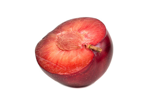 Half red plum