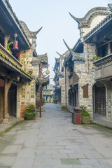 Old buildings in ancient town of Chengdu