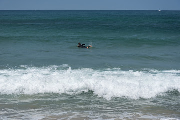 Fototapeta na wymiar Atlantic ocean wave at spanish coast.