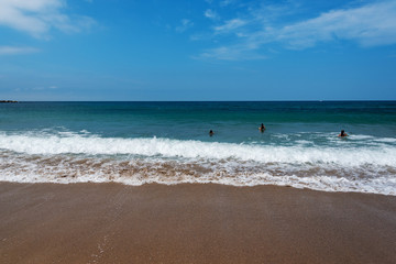 Atlantic ocean wave at spanish coast.
