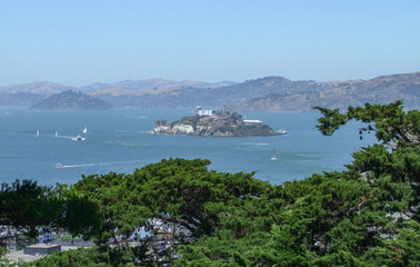 Fototapeta na wymiar Alcatraz Island in San Francisco Bay
