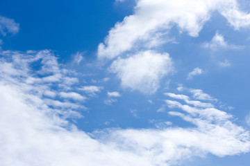 Fototapeta premium Clear blue sky with clouds