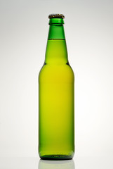 bottle of beer from green glass