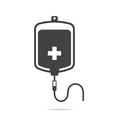 Blood transfusion icon vector - obrazy, fototapety, plakaty