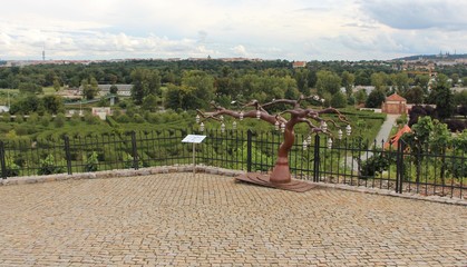 Botanical garden Prague, Troja view - obrazy, fototapety, plakaty