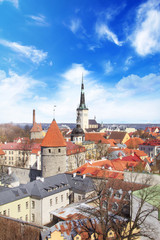 Beautiful view of the Kik-in-de-Kök Tower in Tallinn, Estonia on a sunny day