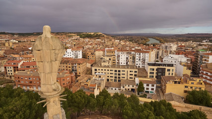 Fototapeta na wymiar Panoramic view of Tudela in Navarra, Spain