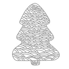 decorative Christmas tree doodle