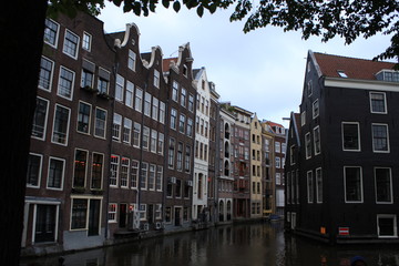 Fototapeta na wymiar night view of beautiful Amsterdam city. Netherlands