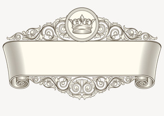 Decorative vintage scroll