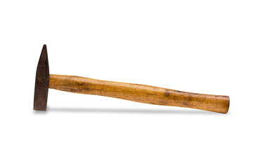 Hammer, isolated on white background with clipping path.