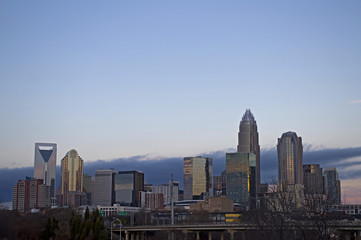 Fototapeta premium Charlotte Uptown Skyline at daybreak