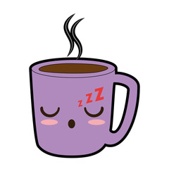 delicious coffee cup kawaii character vector illustration design