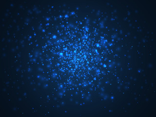 blue blur abstract background, sky with stars