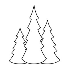 pine forest scene icon vector illustration design