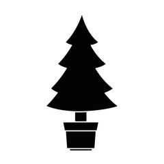 christmas tree isolated icon vector illustration design