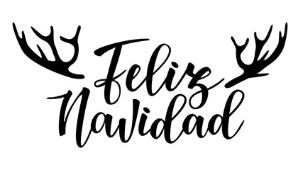 Vector illustration of  'Feliz Navidad' lettering