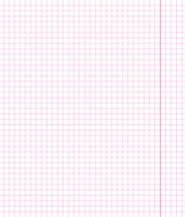 Pink square notebook sheet school paper with pink vertical line on the right. Education vector illustration. School background. Seamless square grid pattern.
