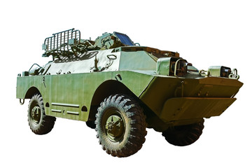 armored vehicle white background