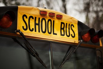 North American school bus windshield © sandsun