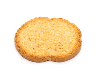 pile rusks with wholewheat flour, bread sliced isolated on white background