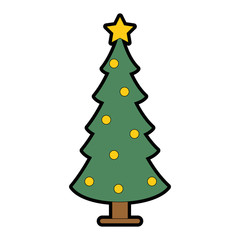 christmas tree isolated icon vector illustration design