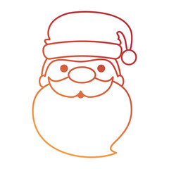 cute santa claus head kawaii character vector illustration design