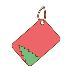 christmas shopping tag isolated icon vector illustration design