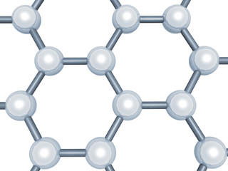 Graphene layer fragment, 3 d scheme