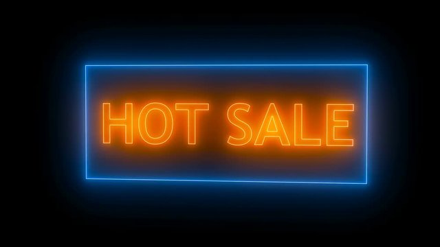 Neon hot sale sign. Seamless loop