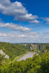 Fototapeta na wymiar View of Avon Gorge and the River Avon, Bristol, England, UK