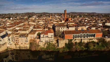 Obraz premium Villeneuve sur Lot village in France