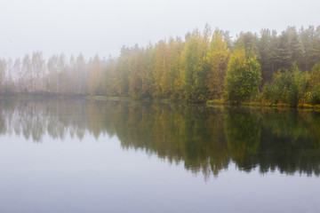 Fototapeta na wymiar Reflection on a lake