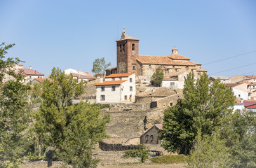 Fototapeta na wymiar a view of Tordesilos village, province of Guadalajara, Castile La Mancha, Spain