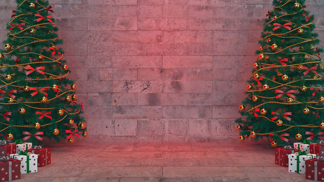New year empty stone wall background