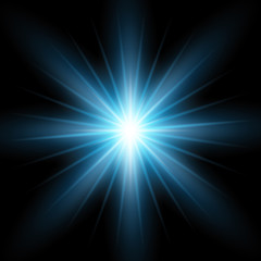 Glow light effect. Star burst with sparkles.Sun.