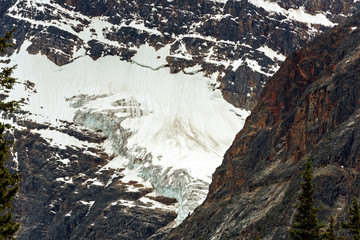 Angel Glacier in Mount Edith Cavell in Jasper National Park, Alberta, Canada