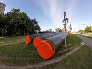 Reconstruction of central heating system pipes in Kaunas, Lithuania