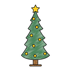 christmas tree isolated icon vector illustration design