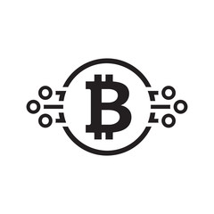 Bitcoin Cryptocurrency Icon.