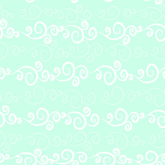 Fototapeta na wymiar Seamless pattern with hand-drawn strips of curls