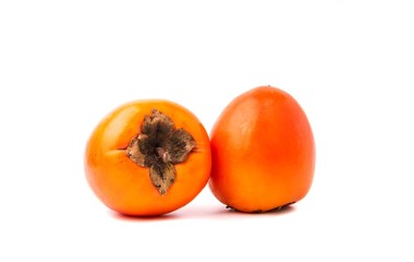 Persimmon fruit isolated on white background.