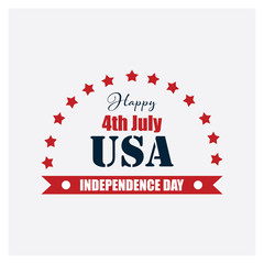 USA Independence Day Vector Template Design