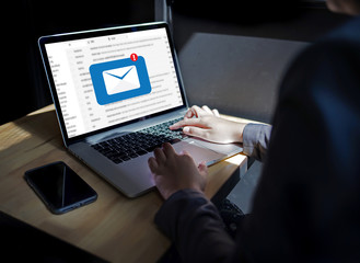 Mail Communication Connection message to mailing contacts phone Global Letters Concept