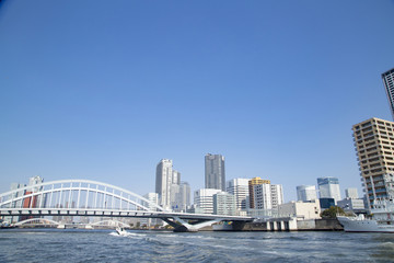 Fototapeta premium Kachidoki bridge and Sumida river