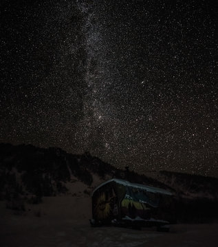 Milky Way over the Hamar-Daban mountains