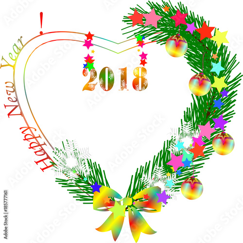 "Abstract image,Greeting Card Happy New Year and Merry 