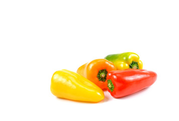 sweet bell pepper isolated on white background , Fresh vegetables sweet Peppers