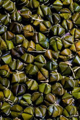 porridge tie Steamed Sticky Rice Porridge tie,thailand dessert into the banana leaf