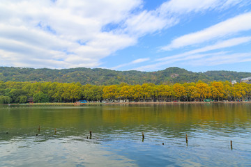 The beautiful architectural landscape of Hangzhou, West Lake